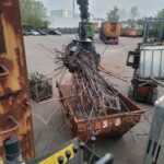 Container mit Kupferresten auf Firmengelände in Bielefeld